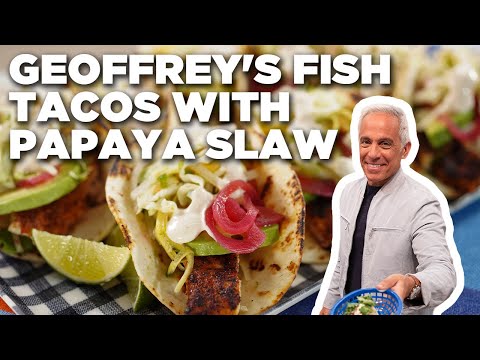 Geoffrey Zakarian's Fish Tacos with Papaya Slaw | The Kitchen | Food Network