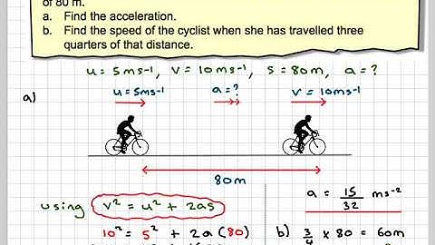 Finding the acceleration of a cyclist