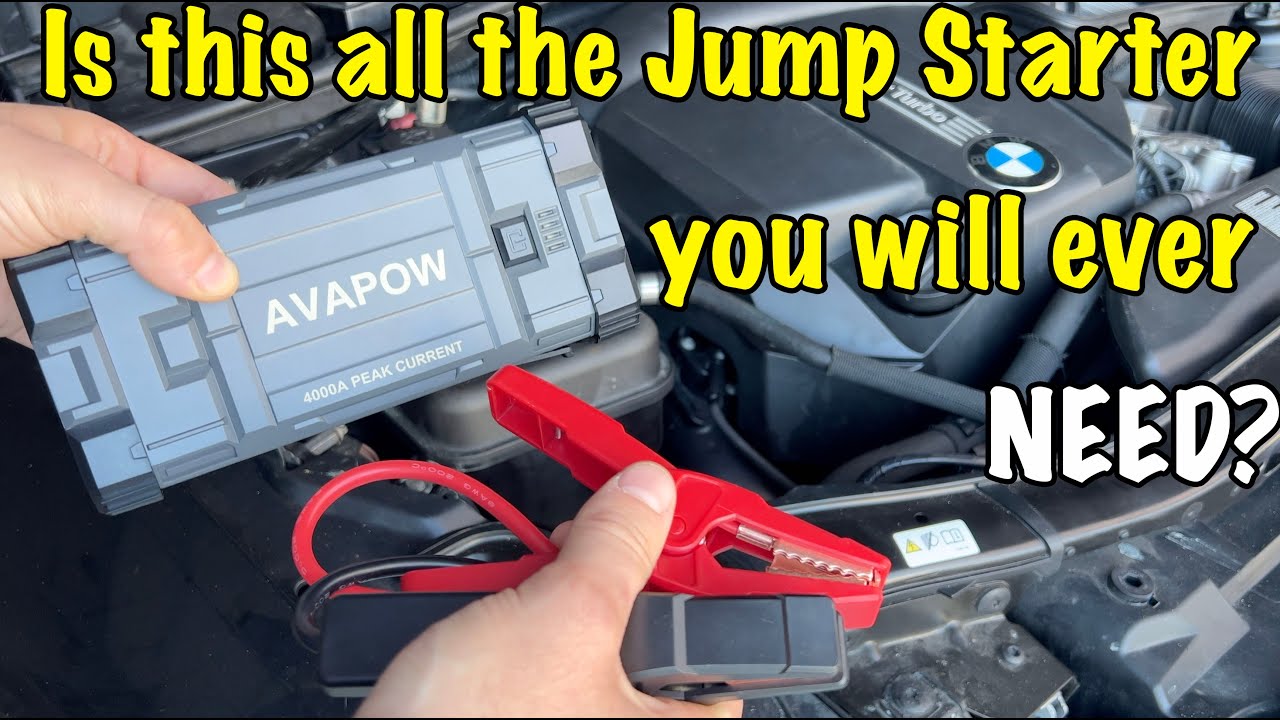 AVAPOW Battery Jump Starter 2500A Peak 22800mAh, Portable Jump Starters  Battery Booster Jump Box for up to 8L Gas 8L Diesel Engine, 12V Jump Pack  with Wireless Charging 