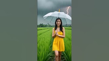 Gadis Desa Cantik Di Tengah Sawah #pemandanganalam