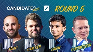 FIDE Candidates 2020 | Round 5 | Live Commentary with Magnus Carlsen, Nihal Sarin, Jan and Lawrence