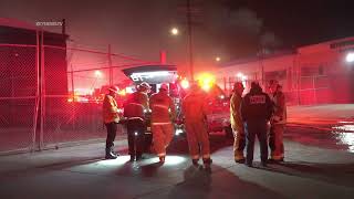 Firefighters Battle Large Commercial Blaze in Boyle Heights