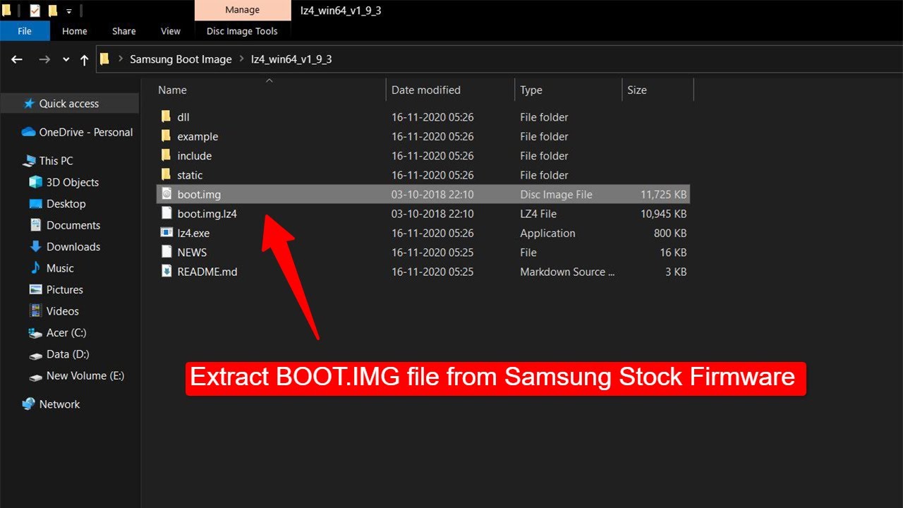 Boot img Boot img