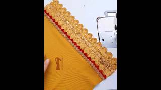 خياطة وتركيب الدانتيل - Lace stitching #خياطة #فصالات #sewing #viral #shorts #explore #short