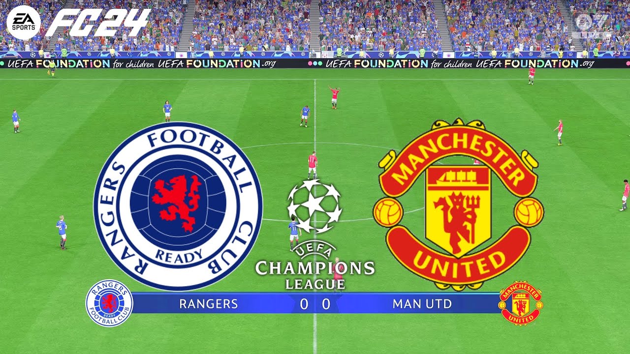 FC 24 | Rangers vs Manchester United - UCL UEFA Champions League - PS5 ...