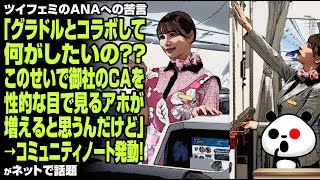 ツイフェミのANAへの苦言「グラドルとコラボして何がしたいの？？このせいで御社のCAを性的な目で見るア○が増えると思うんだけど」→コミュニティノート発動！が話題