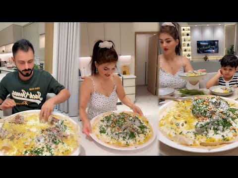 غداء عائلة عصام ونور اطيب منسف شي دمار على الاخر