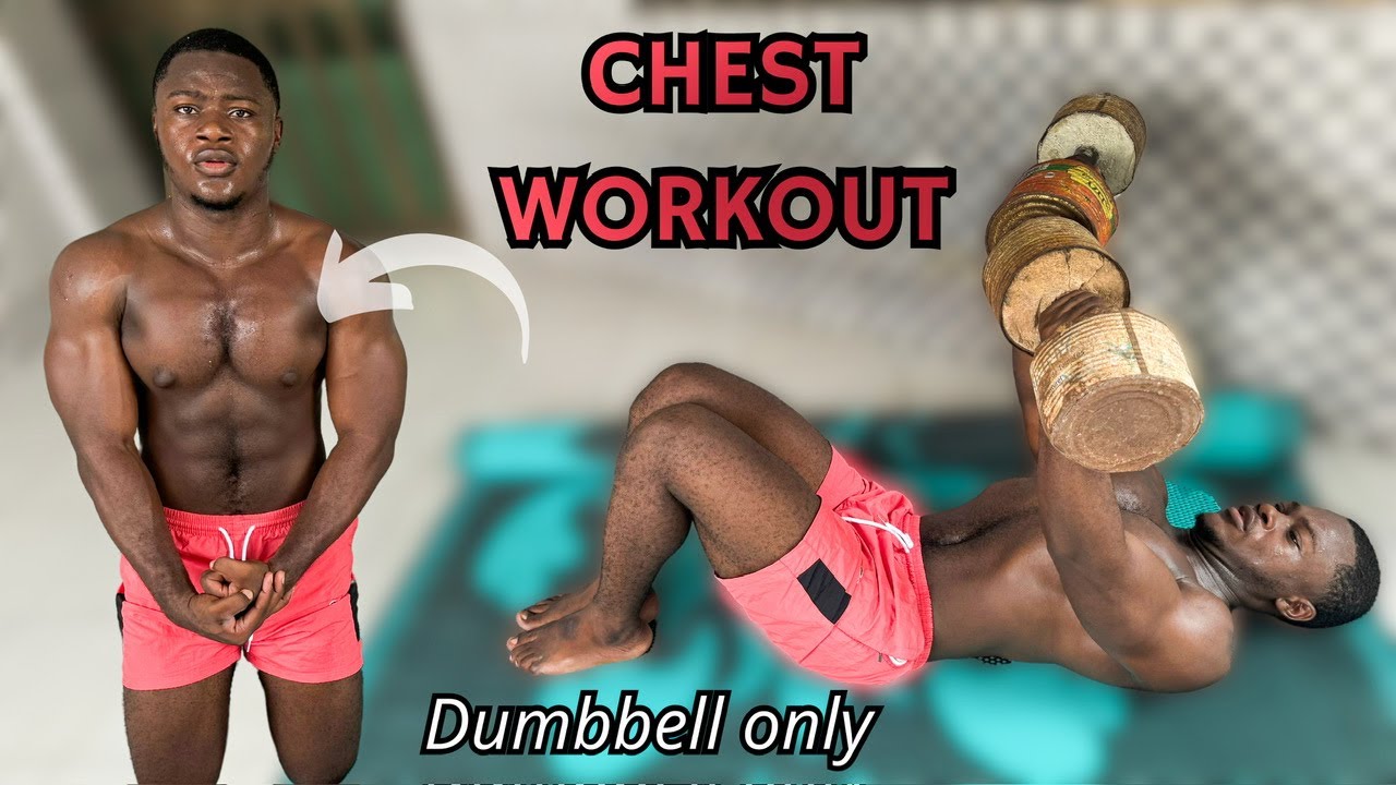 How to build a huge Chest at home - Dumbbell only (No gym equipment ...
