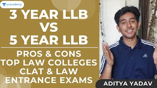CLAT 2021 | CLAT Preparation | 3 Year LLB vs 5 Year | Pros and Cons | Best College for 3 Year LLB