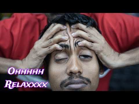 Relaxing Forehead Tapping ASMR Head Massage | Rana Barber Doing Relaxing Head Massage ASMR