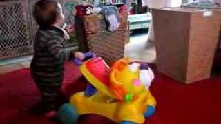 Caleb's first steps