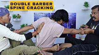 Double Barber Spine Cracking | Head Massage, Hair Cracking & Neck Cracking by Asim Barber | ASMR
