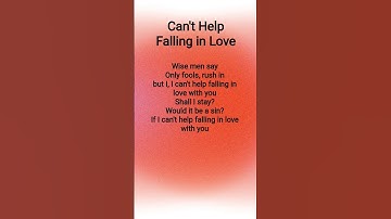 Thumbnail of Can't Help Falling in Love Song by Elvis Presley #song #canthelpfallinginlove #lyrics