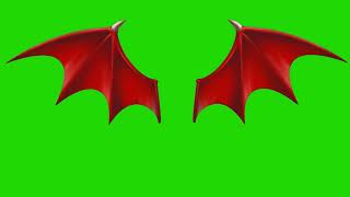 Greenscreen wing red dragon/ greenscreen sayap naga merah