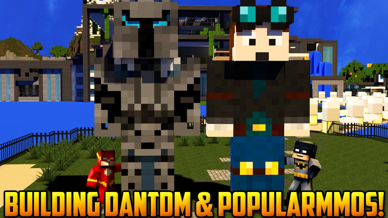 PopularMMOs vs DanTDM (TheDiamondMinecart) Batman Build Battle!