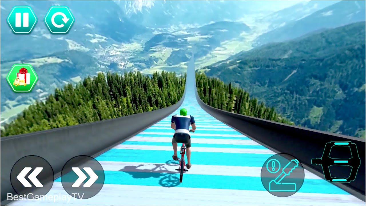 BMX Cycle Stunt Game Mega Ramp Bicycle Racing Android Gameplay