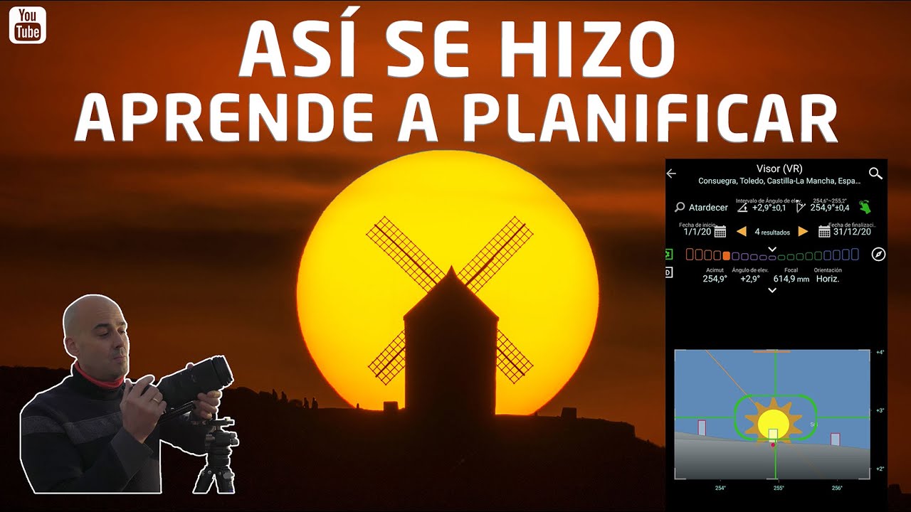 PLANIT - PLANIFICACIÓN PUESTA DE SOL con MOLINO ¡O LA LUNA LLENA!