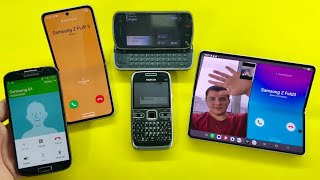 Incoming Outgoing Call Nokia E72+Nokia N97 & Samsung Z Flip3+Samsung S4 | FAKE Call Samsung Z Fold3