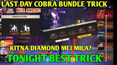 COBRA BUNDLE LAST DAY TRICK /HOW TO GET LAST EGG TOKEN COBRA BUNDLE / COBRA LEGENDARY BUNDLE TRICK