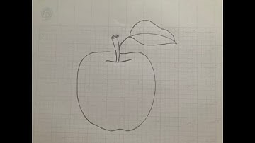 Cách vẽ quả táo đơn giản | Hướng dẫn vẽ quả táo bằng bút chì | How to draw a simple apple