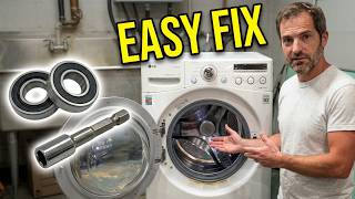 How to Replace bearings on ALL LG Front Load Washers , Loud off Balance, Airplane Noise Fixed!
