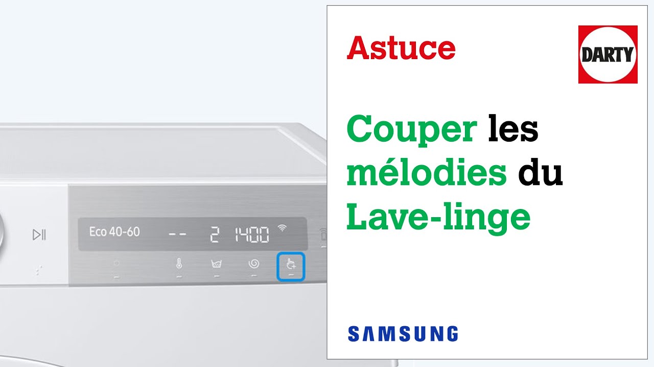 Comment couper la mélodie de fin de cycle d'un lave-linge Samsung - YouTube