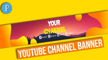 How to make a Youtube Channel BANNER with Pixellab : Youtube Channel Art Tutorial
