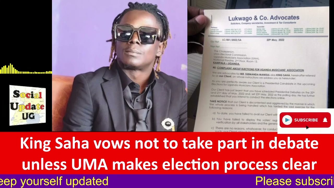 King Saha vows not to take part in UMA presidential debate unless UMA shows clear vote preparations