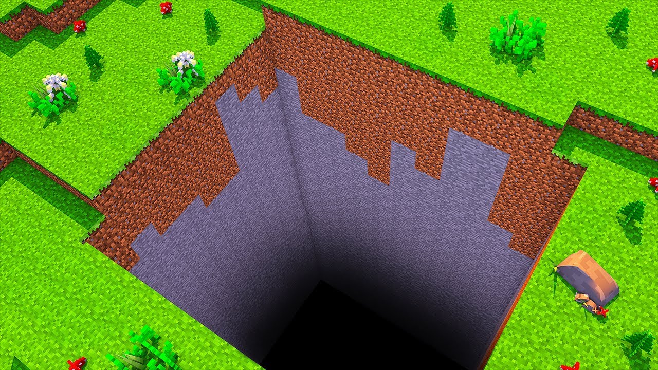 20.000 Meter tiefes Loch in Minecraft (Troll Wars)
