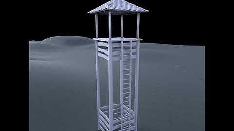 Houdini - procedural Watchtower