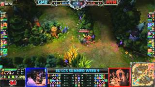 Gambit Gaming (GMB) vs Meet Your Makers (MYM) || Super week EU LCS Summer 2013 W9D1 || Full Game HD