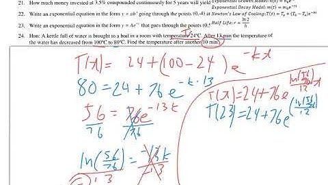 precalc ch. 4 (unit 9) review part 2