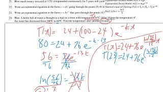 precalc ch. 4 (unit 9) review part 2