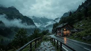 Rainy Foggy Dawn 🌧️🌫️ | Peaceful Cinematic Mountain Escape in 4K