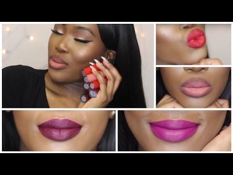 Mac Liquid Lipstick Swatches On Dark Skin Youtube