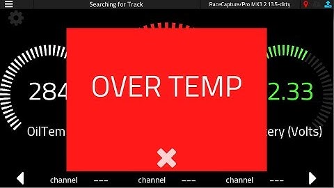Next generation dashboard alerts for RaceCapture