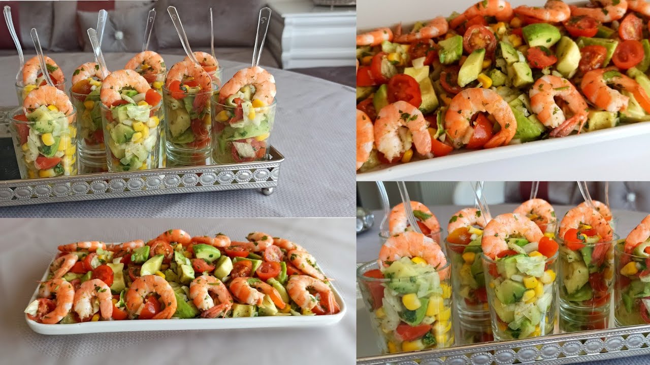 салат d'avocat et crevettes / салат из авокадо и креветок