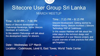 Sitecore Development : Getting Started - March Meetup - 2015