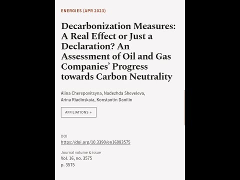 Decarbonization Measures: A