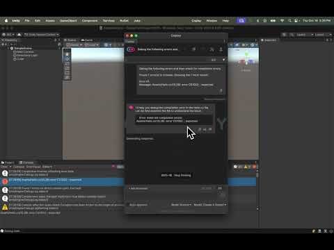 Debug Button - fix console errors in Unity with AI