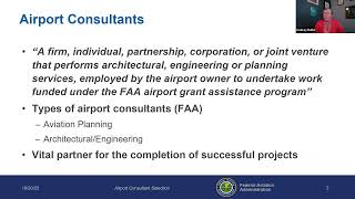 2022 AirTAP Fall Webinar: Understanding the Consultant Selection Process