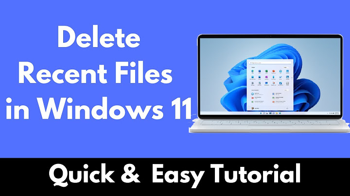 How to delete recent files windows 10