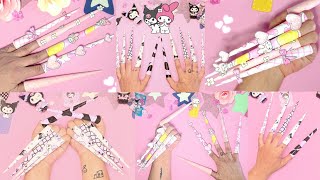 CÓMO HACER UÑAS DE PAPEL / Sanrio   Manualidades Fáciles con Papel / Tutorial uñas de papel /