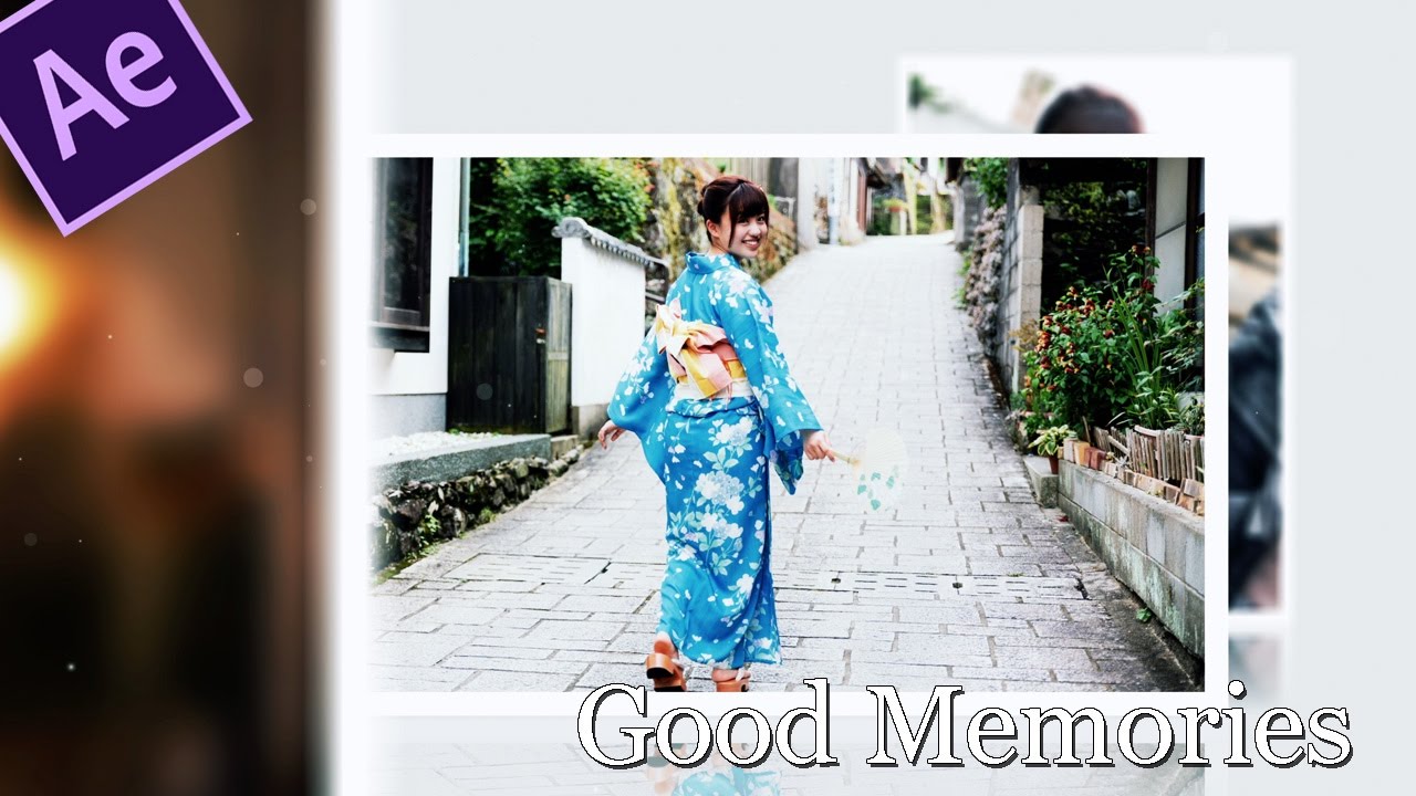 AE「アフターエフェクト」3D Photos Slideshow    (cc particle world/フィルムバーン)