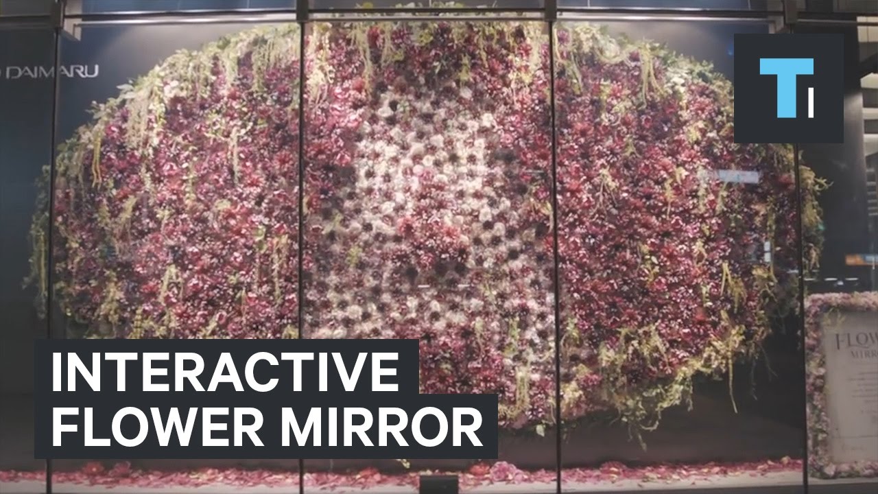 mirrors justin timberlake Interactive Mirror Made Of 3,000 Flowers Responds To Your Movement