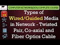 L13 types of wiredguided media in network  twisted pair coaxial and fiber optics cable