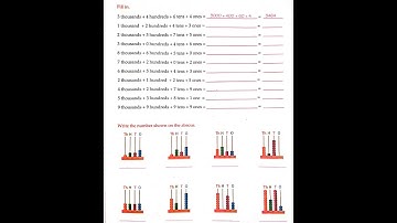 Class 3rd (III) Mathematics | Chapter 2 Four digit Numbers | Fill in | Exercise 2A