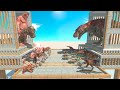 King Ogre Lord vs King T-Rex Army on Arena in Animal Revolt Battle Simulator