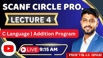 Les 4 C: scanf | optellen | cirkel | rechthoek | temperatuurprogramma door Vikas Singh