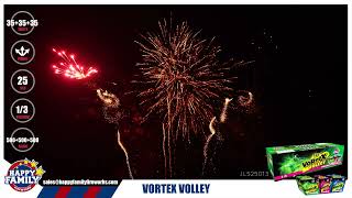 JL525013 VORTEX VOLLEY，35shots L/I/R Total 105shots HAPPY FAMILY FIREWORKS